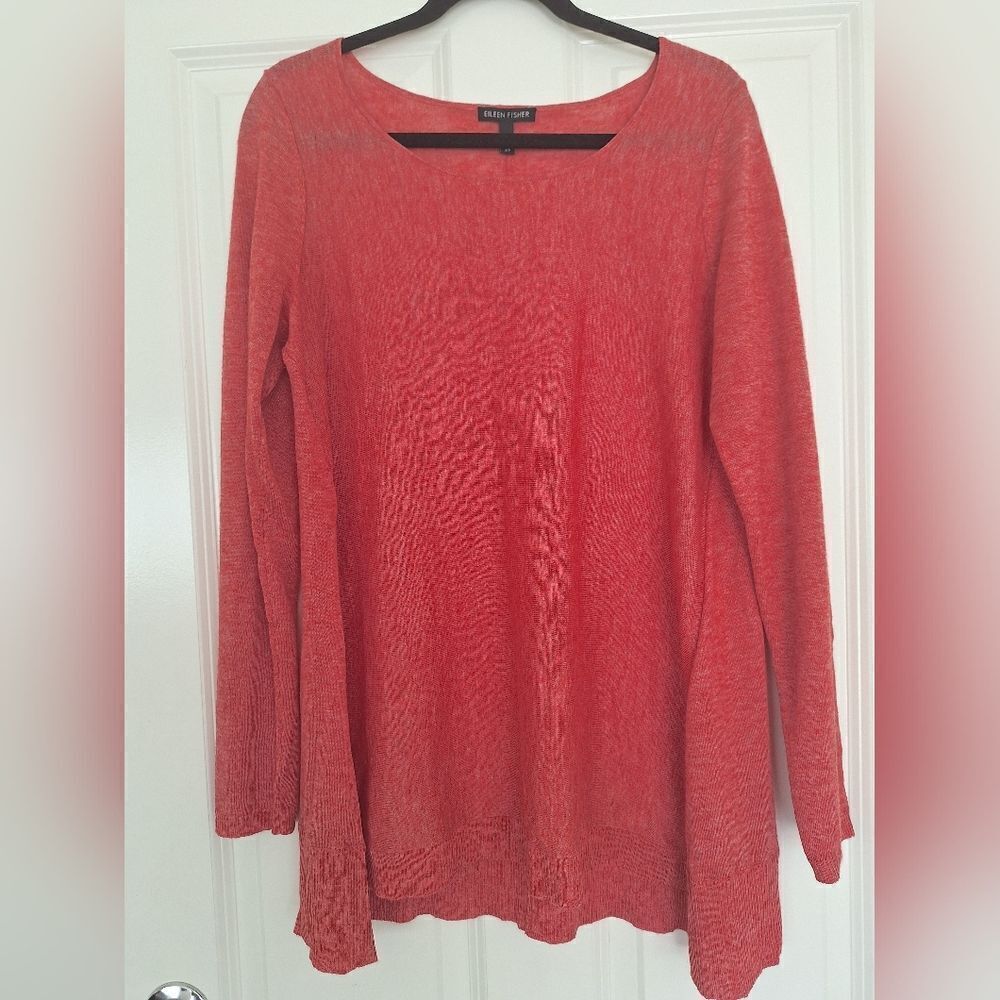 Eileen Fisher Red Tunics Top Sweater size S/P